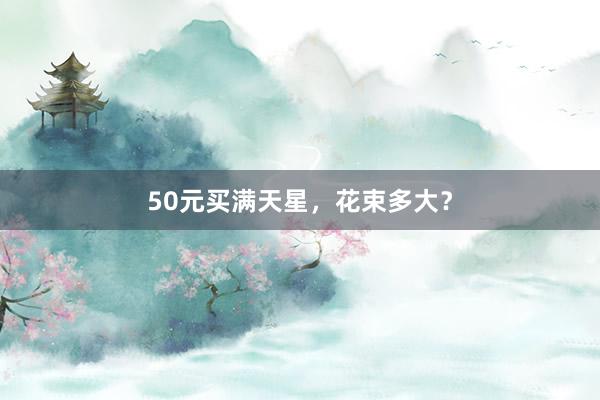 50元买满天星,花束多大?